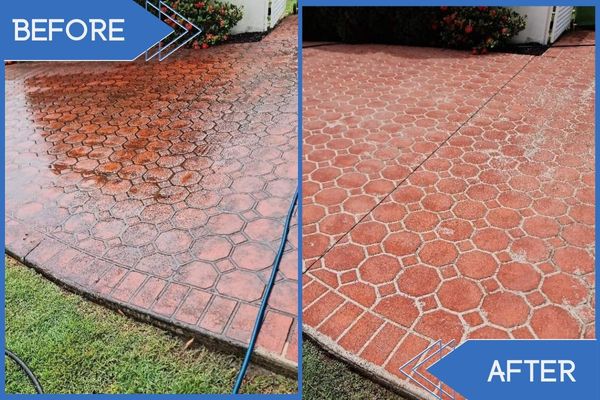Driveway Cleaning Water Blasting Before Vs After