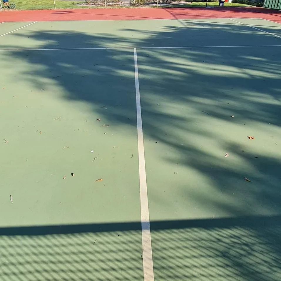 Tennis Court After Pressure Cleaning